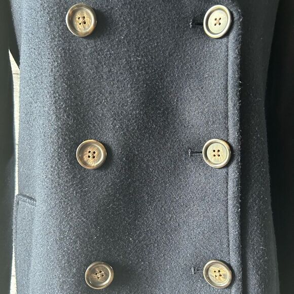 Old Navy wool blend navy blue pea coat size small - Picture 4 of 11